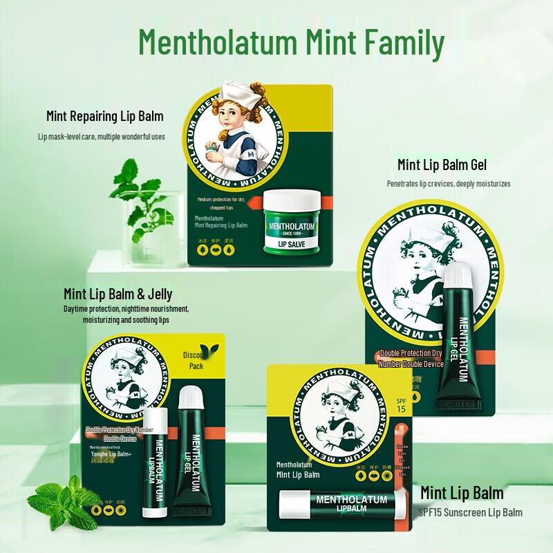 Mentholatum Honey Hand Cream & Mint Lip Balm Set