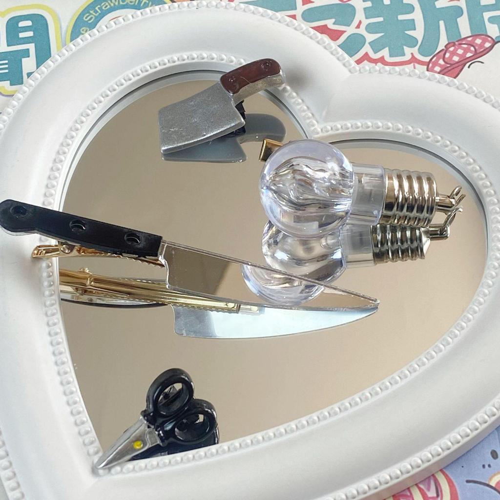 Creative Duckbill Clip: Mini Light Bulb Scissors & Hairpin for Fun, Quirky Hairstyles