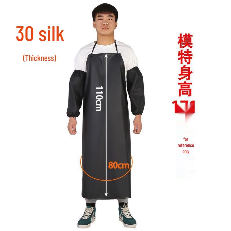Waterproof Oil-Proof Apron with Sleeve Covers