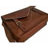 New 15" Large Brown Leather Messenger Satchel Shoulder Laptop Bag Briefcase