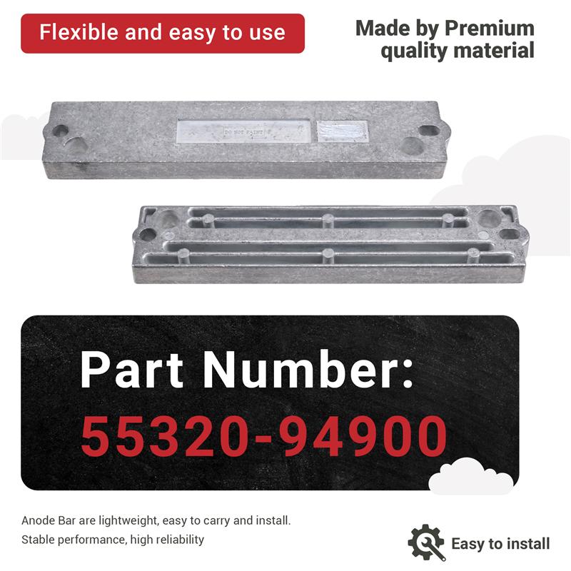 A58X-55320-94900 Anode Bar For SUZUKI Outboard Motor 60- 300 HP 4T 55320-94900 DF80 Johnson Evinrude 5030907