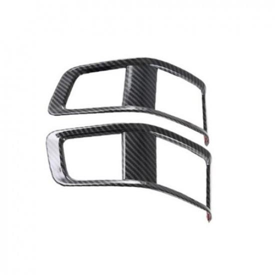 For Toyota bZ4X 2022 2023 Carbon Fiber 2PC Front Side Air Outlet Vent Cover Trim