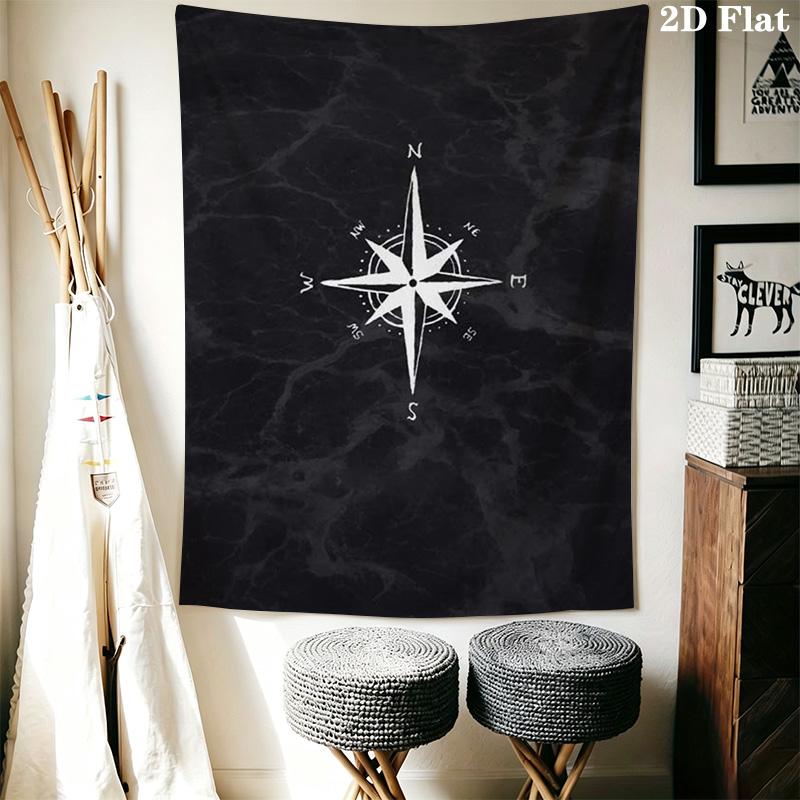 Compass Pattern Home Decor Tapestry, Wall Hanging, Decorative RV Wall Cloth.MGT0918625