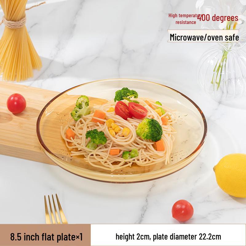 Nordic 8.5-inch Glass Plate Set