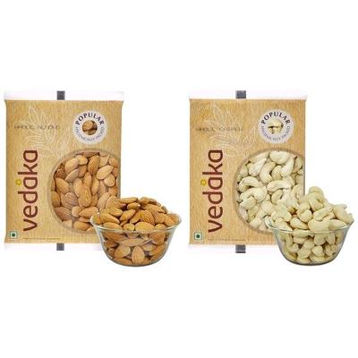 Vedaka Dry Fruits Combo | Premium Almonds and Cashews | (2 X 200 Gm)