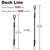 2Pcs Boot Bungee Dock Linien Bungee Cords Docking Seil Erstreckt Sich 4-5,5 ft Festmacher Seil Schaum Float Fischerboot