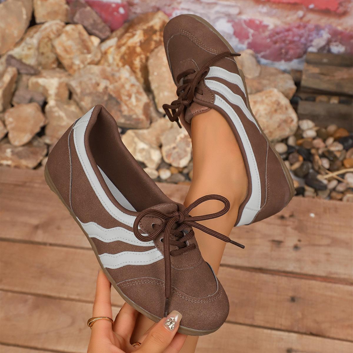 

2025 new retro sports shoes Dexun shoes versatile color matching casual sports Forrest Gump shoes women 43 темно-коричневого