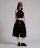 LIKE THE MOST Single-Pleat Double-Side Bermuda Pants_Black
