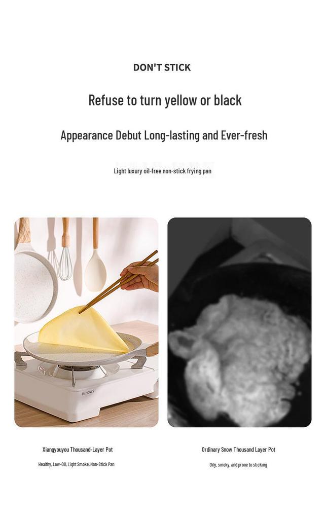 Non-stick Universal Frying Pan for Pizza, Pancakes, Dumplings - Compatible with Gas and Induction Cooktops