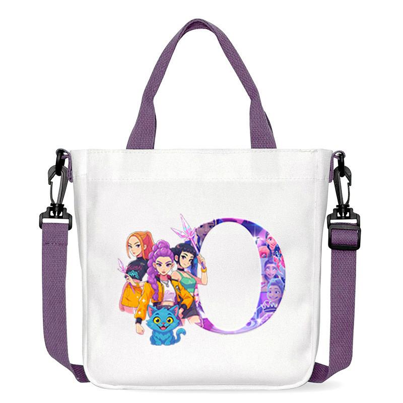 Kids Girls Sajaboys Rumi Mira Zoey Printed Student Lightweight Crossbody Bag Casual Canvas Shoulder Bags