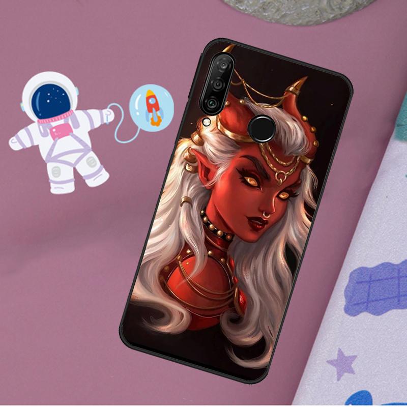 Aesthetic Devil Woman Bad Girl For Huawei Nova 11i 7i 8i 12i 12s Y73 Y70 Y90 Y60 Y72 Y61 Y91 9 10 SE P40 Lite P30 Pro Case