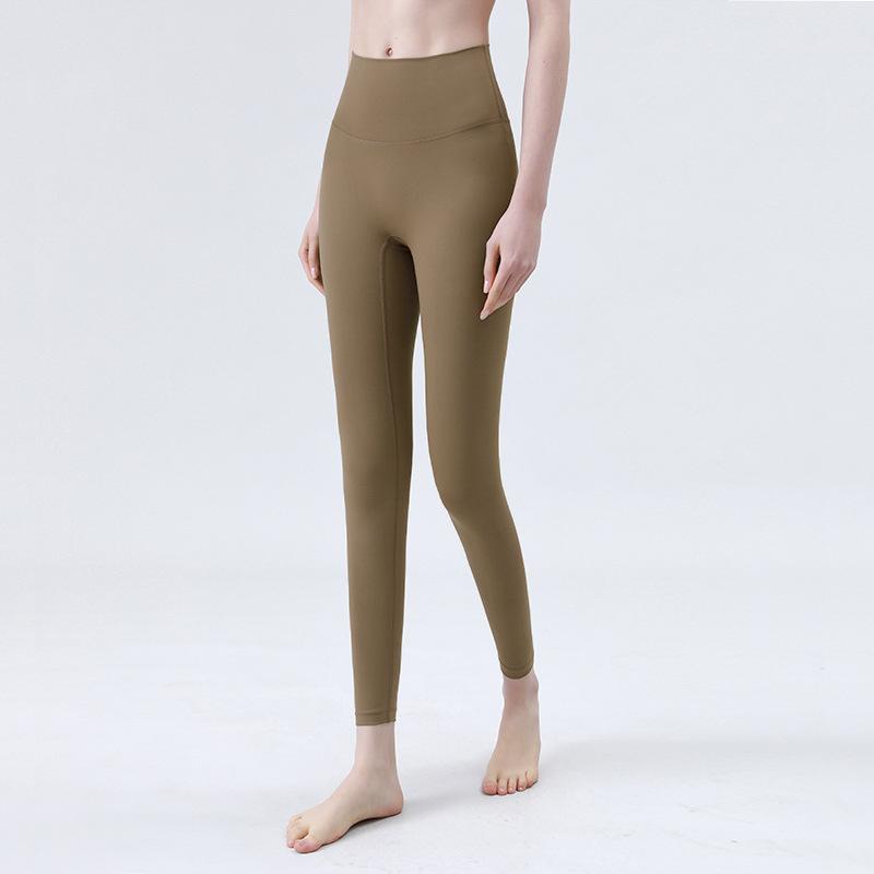 Sports yoga pants for women, naked, summer tight, no embarrassing lines, running fit, tummy control, high waist, hip-lifting fitness pants