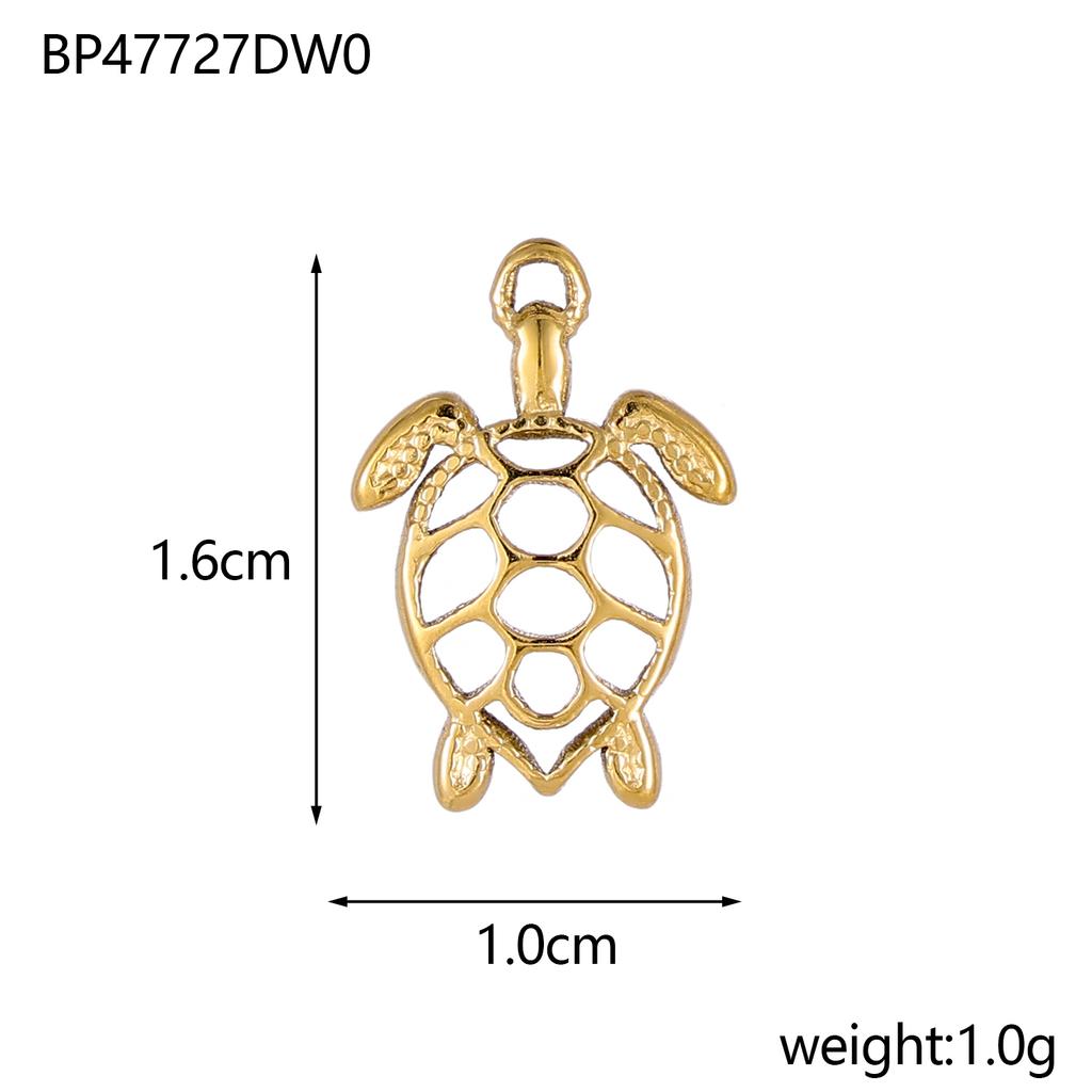 Elegant Stainless Steel Gold Plated Heart Love Cross Shell Starfish Oil Drop Pendant Charms for DIY Jewelry Making Women