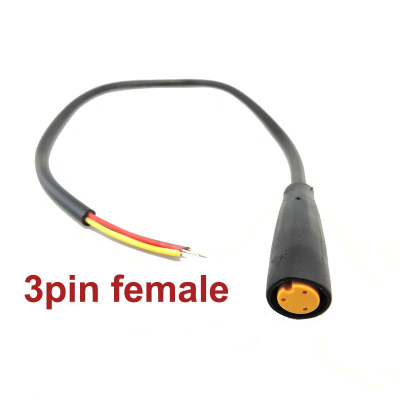 Ebike Accessories Optional Cable Waterproof Connector Display Pin Base Connector 2/3/4/5/6Pin Cable Extension Cord