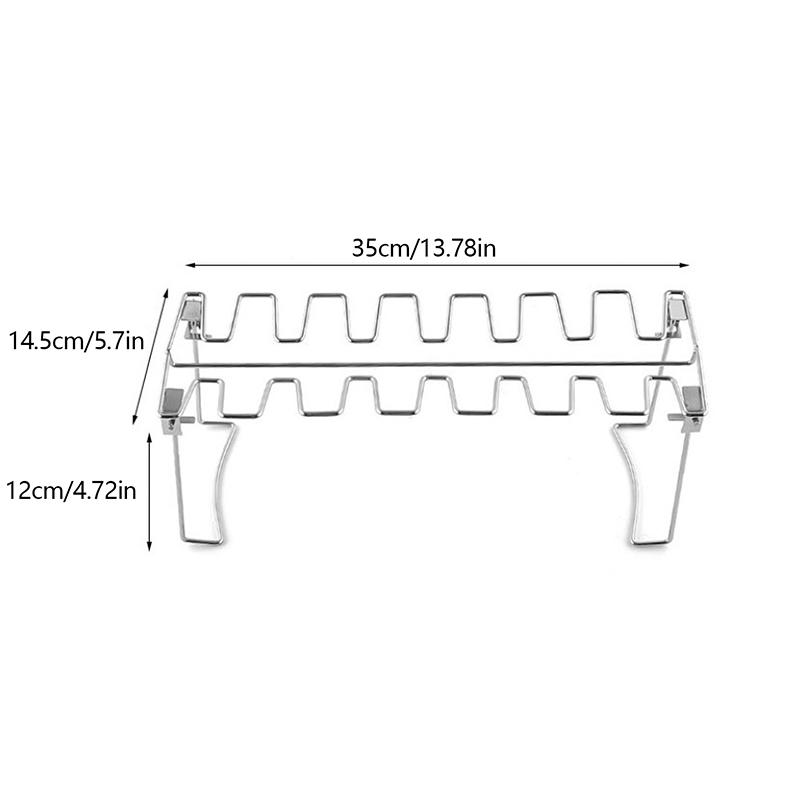 Bbq Beef Chicken Wing Leg Grill Barbecue Cooking Rack Non-Stick Stainless Steel Barbecue Drumstick Oven Roaster Stand