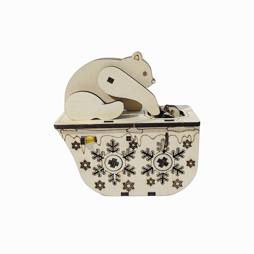 DIY Wooden Polar Bear Puzzle Assembly The perfect Christmas, New Year, and birthday gift