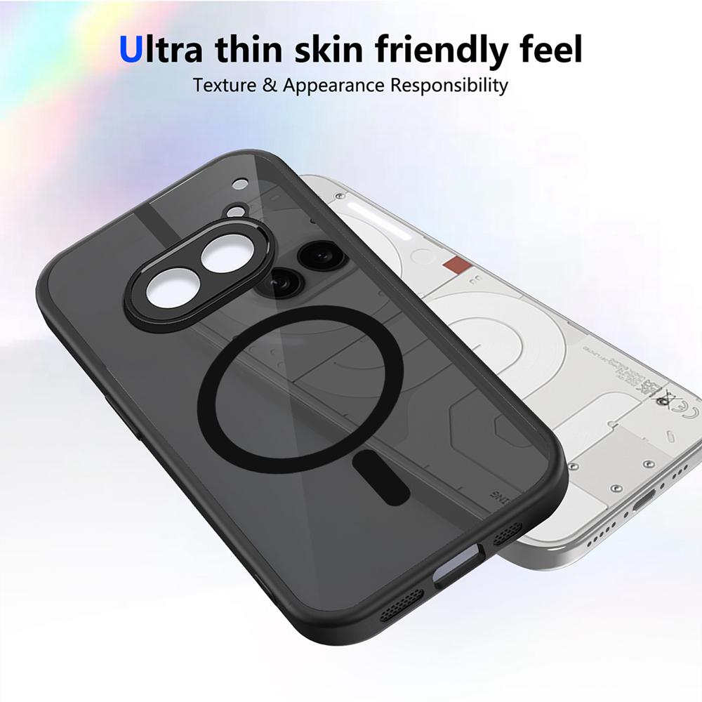 KEYSION Magnetic Phone Case for Nothing Phone 2A Plus Silicone+PC Matte Translucent Shockproof Back Cover for Nothing Phone 2A