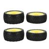 4pcs RC Rubber Tires High Abrasion Resistance Strong Grip Flexible RC Wheel Tires for 110 Off Road