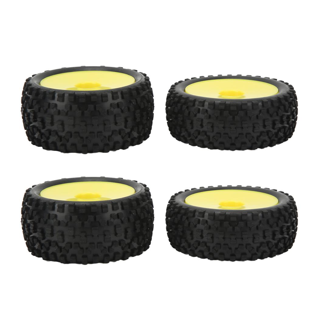 4pcs RC Rubber Tires High Abrasion Resistance Strong Grip Flexible RC Wheel Tires for 110 Off Road