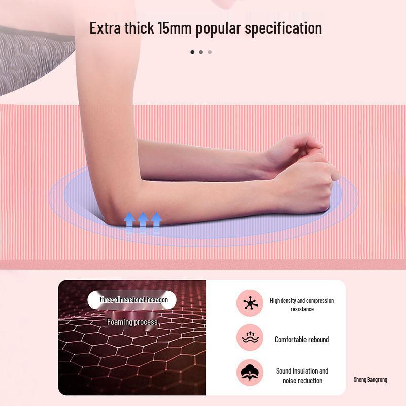Thick 20mm Non-Slip Yoga Mat - Extra Wide, Soundproof & Shockproof for Home Fitness