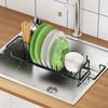 Extendable Bottom Tray Dish Drainboard Space-Saving Kitchen Tableware Organizer  Spoon
