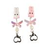 Flocking Cat Pendant Keychain Cartoon Animals Pendant Key Chain Heart Bow Shaped Key Ring  Girls