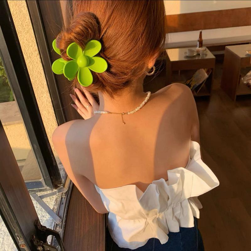Sweet Flower Claw Clip Fashion Shark Clamp Hair Clip Large Hairpins Barrettes For Women Ponytail Headwear Girls Hair Accessories