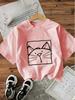 Kwaii Cat Letter Print Streetwear Tshirts Female T Shirts Egirl Korean Fashion Graphic Tees Tops Unisex Clothing