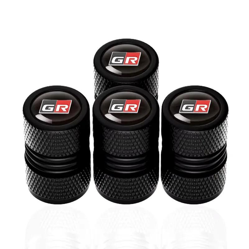 

4Pcs Car GR Sport Wheel Tire Stem Air Valve Caps For Toyota Gazoo Racing GR86 Mirai Prado Avensis Plugs Auto Accessories