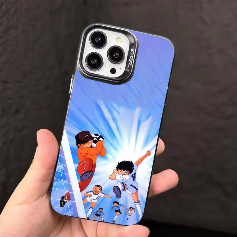 

Cool Anime C-Captain T-Tsubasa Phone Case For iPhone 17 16 15 14 13 12 11 Pro Max Plus Silver candy Matte Cover iPhone15