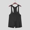INCERUN Men Sleeveless U Neck Fitted See Through Bodysuits One Piece Jumpsuits Underwear