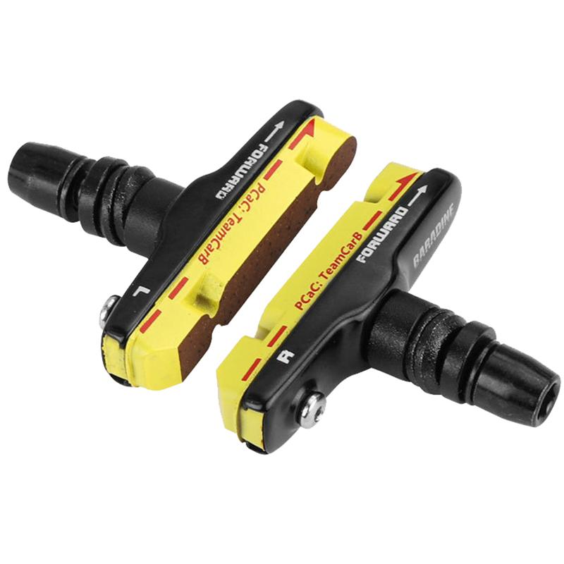 1Pair Carbon Brake Pads V-Brake C-Brake Pads Cork Rubber Replaceable Road Folding Bicycle Brake Caliper Shoes