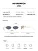 Jennie Style Frameless Oval Sunglasses with Rhinestones & Anti-Blue Light Lenses