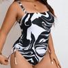 1011 new large size one-piece swimsuit printed sexy bikini fat swimsuit