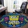 1 Stück Spongebob Büro Runder Teppich, Unter Bürostühlen Schlafzimmer Wohnzimmer Heimdekoration a1022244