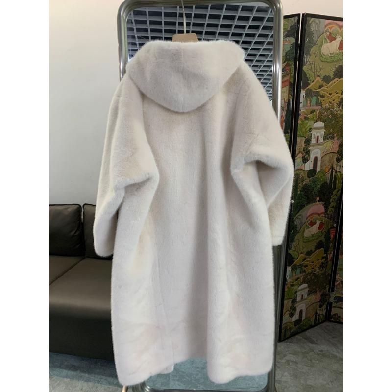 Шуба женская европейская норковая с капюшоном — фото 6