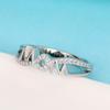 Huitan Trendy Wedding Rings for Mother Mom Luxury Paved Cubic Zirconia Brilliant Women Accessories Anniversary Gift Lady