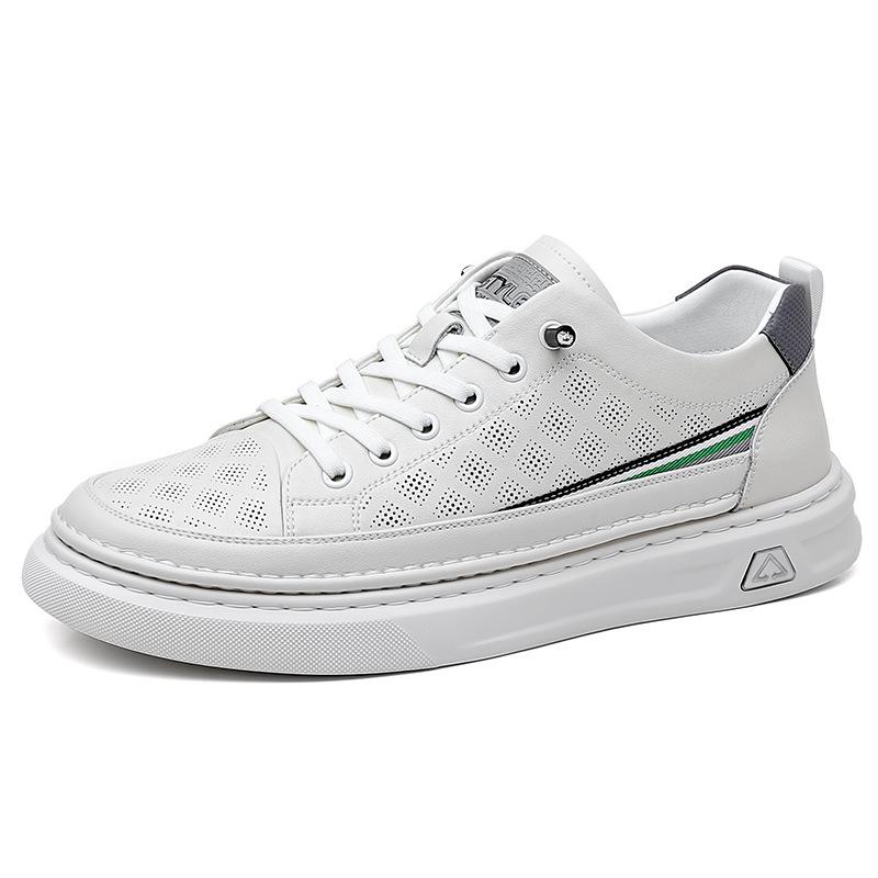 Little White Shoes Young Men's Shoes Breathable Casual Board Shoes Young Board Shoes One Pedal White Shoes Tide 2025