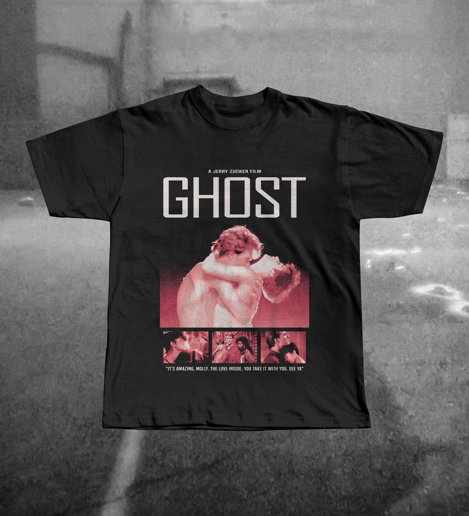Ghost 1990 T-Shirt, Patrick Swayze Romance, Oscar Winner Whoopi Goldberg, Supernatural Love XL