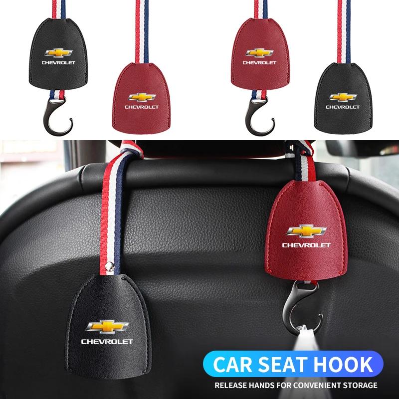 1pcs Leather Car Seat Back Hooks Portable Hanging Bag Rack For Chevrolet Colorado Cruze Spark Captiva Malibu Trax Aveo Camaro