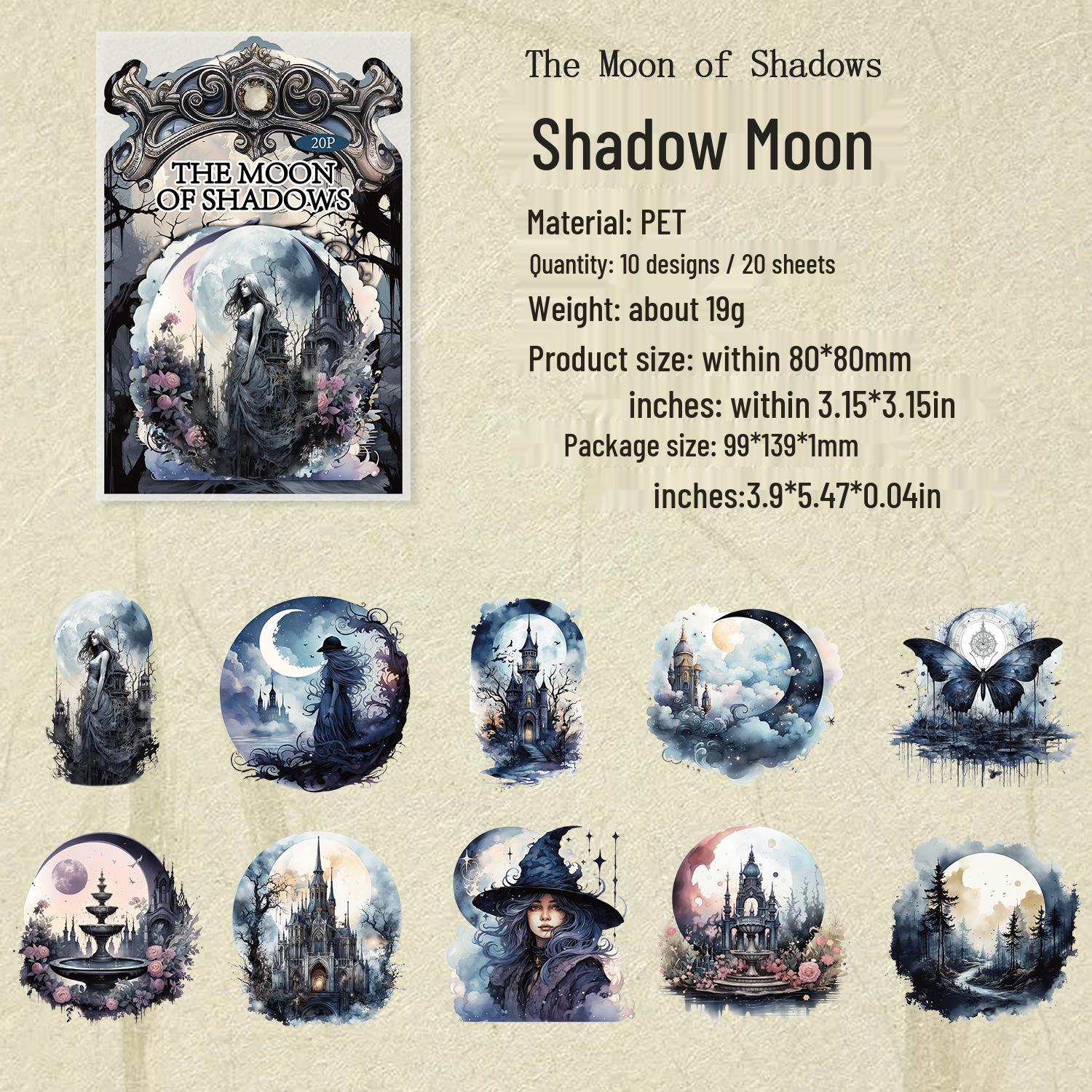 

Тень леса Гу Гу: Темные готические ретро наклейки для журнала - Цветочный коллаж