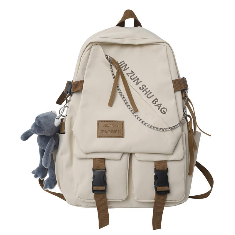 Backpack Women's Large Capacity Backpack Junior High School Student Schoolbag Multi-Functional Backpack Men