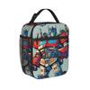 Lunch Bag Transformered Cartoon School Lunch Box For Unisex  Casual Portable Zipper Graphic Thermal Tote Handbags
