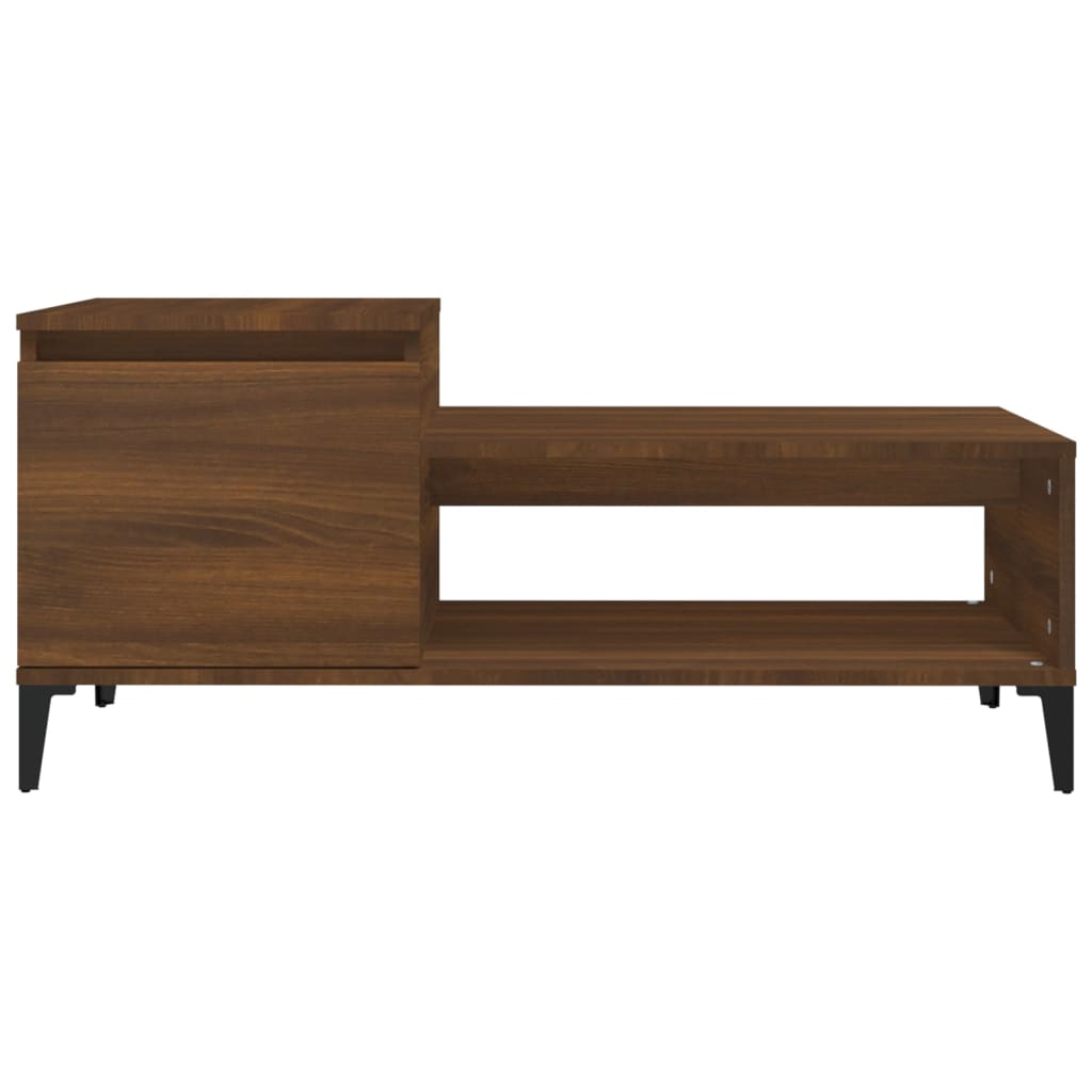 Coffee Table in Brown Oak Look 100 x 50 x 45 cm Engineered Wood