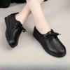 Non-slip Work Shoes, Women's Black Leather Shoes, Comfortable Mother Shoes, Single Shoes, Flat Shoes
