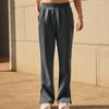 Skechers Regular Fit Smoke Gray Simple Solid Straight Leg Mid Rise Knitted Sports Pants Women bottoms P226W031-013P