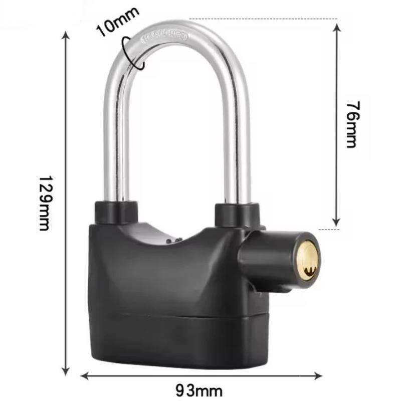 New Built-in Movement Sensor Security 110db Siren Alarm Lock Universal Anti-Theft Padlock for Bicycle Motorcycle Door Gate 4