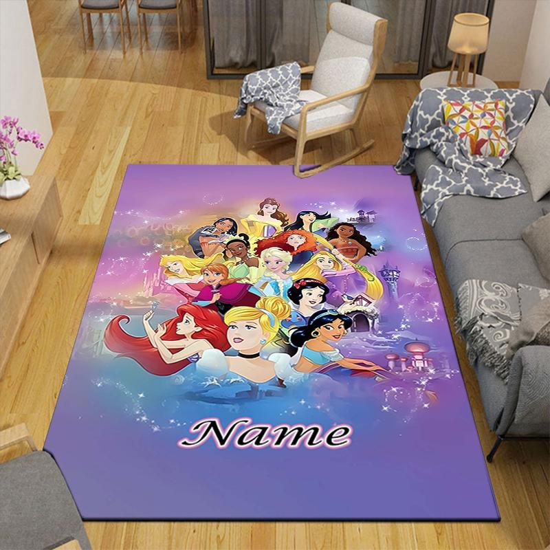 Custom 1Pc Princesses Flowers Rug Office Carpet Indoor Outdoor Entrance Doormat Nonslip Soft And Comfortable Living Room D916209
