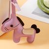 Horse Design PU Leather Key Ring Decoration Finish MultiFunctional Pendant Keychain Ornament for Keys or Zipper Pulls