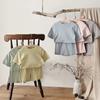 2025 Summer Kids' Breathable Cotton Pajamas - Unisex Solid Color Home Set